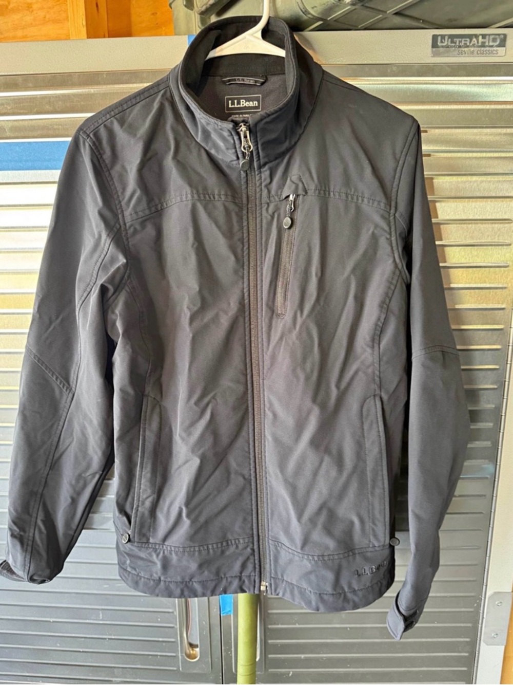 L.L. Bean Men's Charcoal Black Lightweight Softshell Jacket